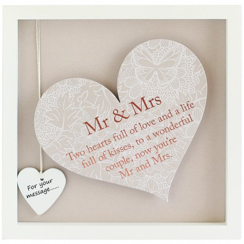 Sentiment Heart Frame - Mr & Mrs