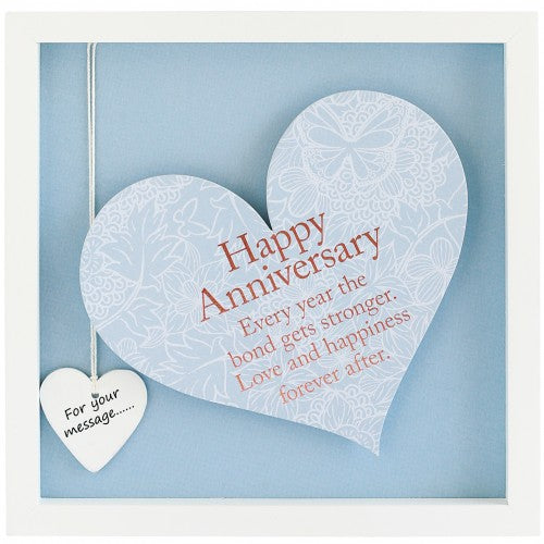 Sentiment Heart Frame - Happy Anniversary